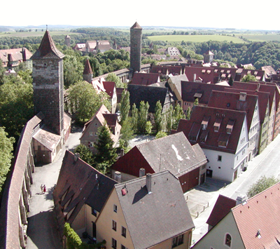 German free city with defensive walls