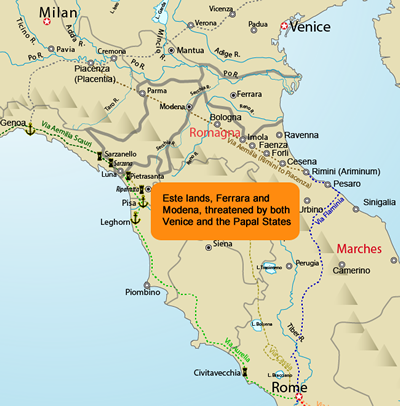 Map of Este lands